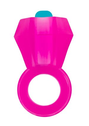 Bling Pop Vibrating Cock Ring - Pink