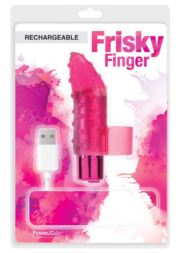 PowerBullet Frisky Finger Rechargeable Finger Massager - Pink