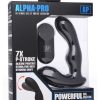 Alpha-Pro P-Stroke Silicone Prostate Stimulator with Stroking Shaft - Black