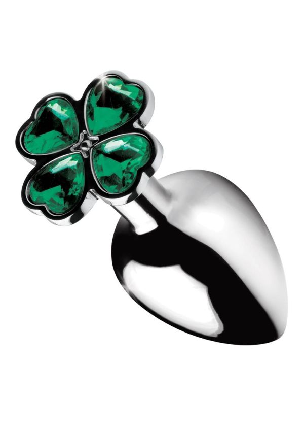 Booty Sparks Lucky Clover Gem Small Anal Plug - Green