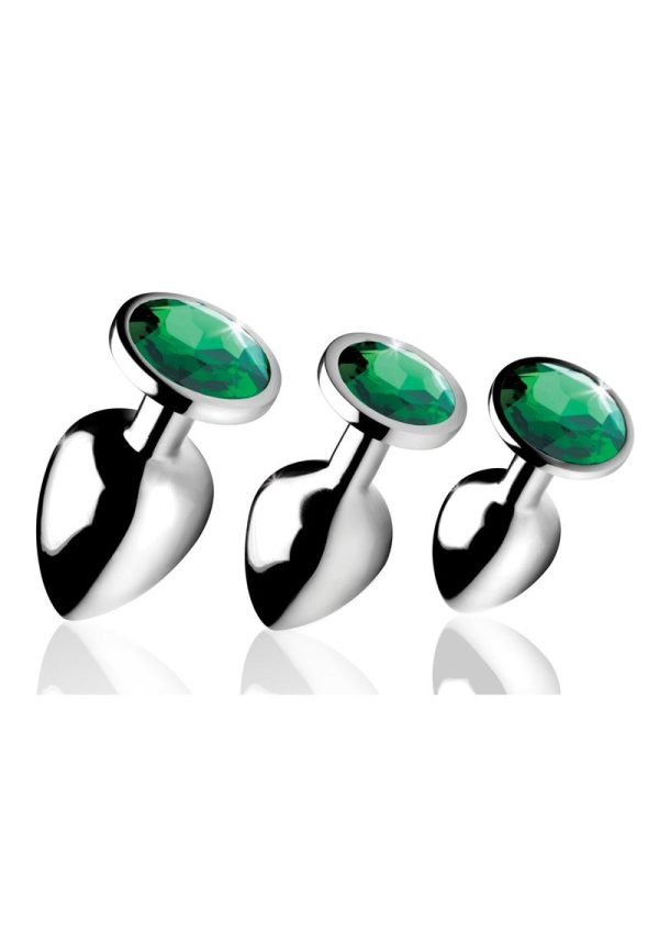 Booty Sparks Emerald Gem Anal Plug Set - Green