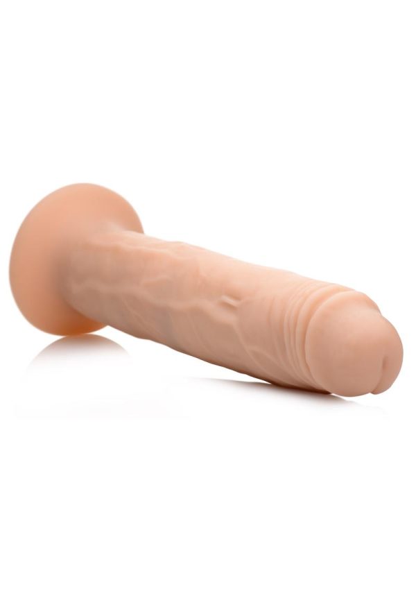 Thump It Rechargeable Silicone Thumping (Large) 8.7in Dildo with Remote Control - Vanilla