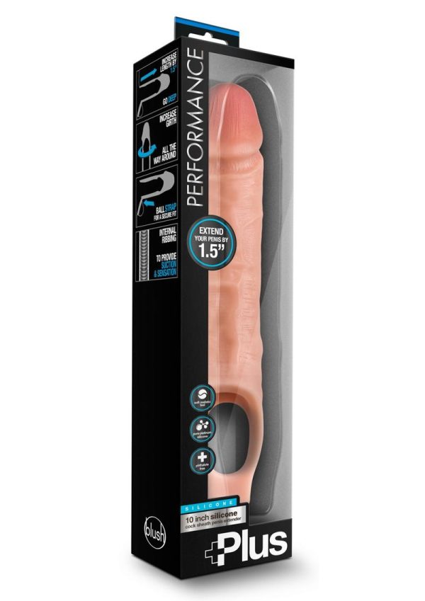 Performance Plus Silicone Cock Sheath Penis Extender 10in - Vanilla