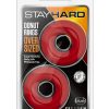 Stay Hard Donut Cock Rings Oversized (2 pack )- Red
