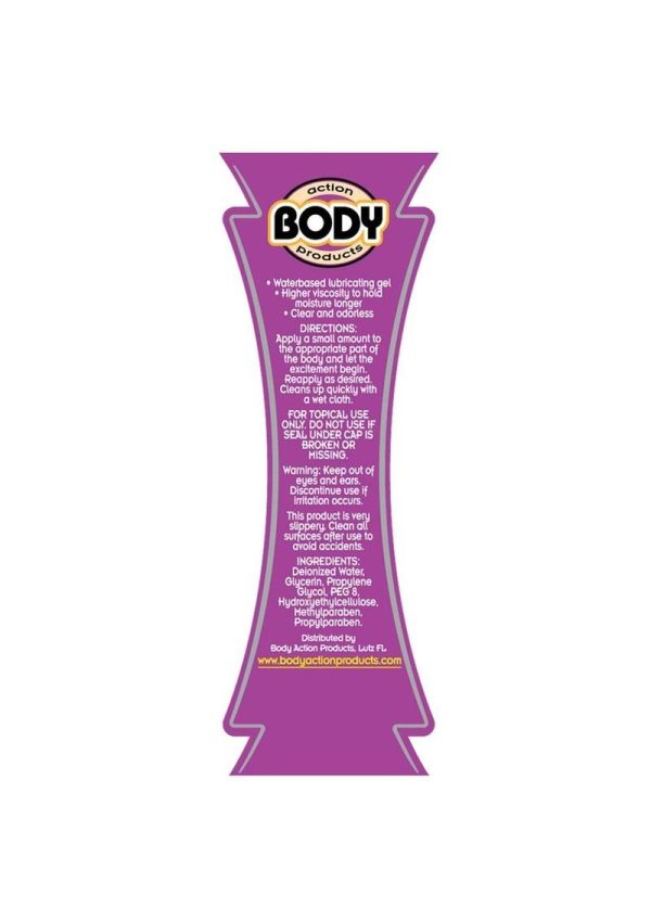 Body Action Supreme Gel Water Based Lubricant 2.3 oz