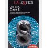 Ultra-Soft Crazy 8 Dual Silicone Cock Ring - Black