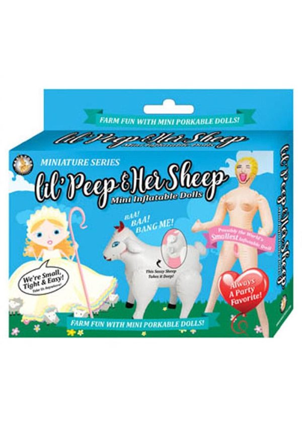 Miniature Series Lil` Peep and Her Sheep Mini Inflatable Dolls - Vanilla