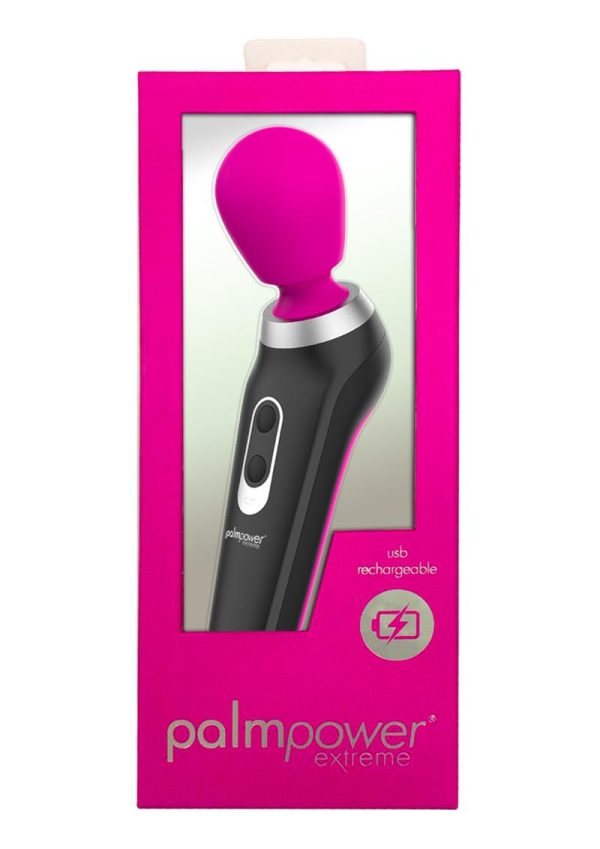 PalmPower Extreme Rechargeable Wand Massager - Pink