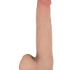 Realcocks Self Lubricating Bendable Dildo with Balls 7in - Vanilla