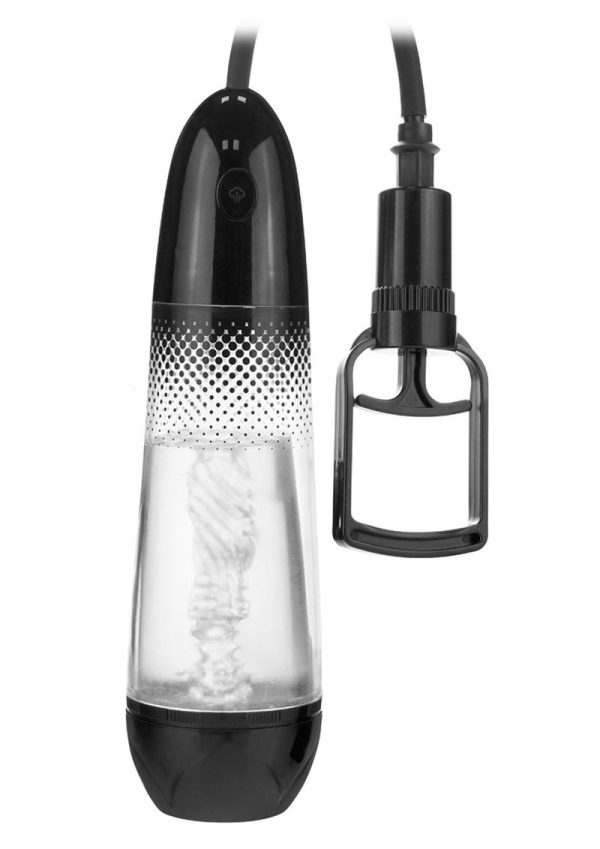 ME YOU US Amplify Pump Masturbator - Clear/Black