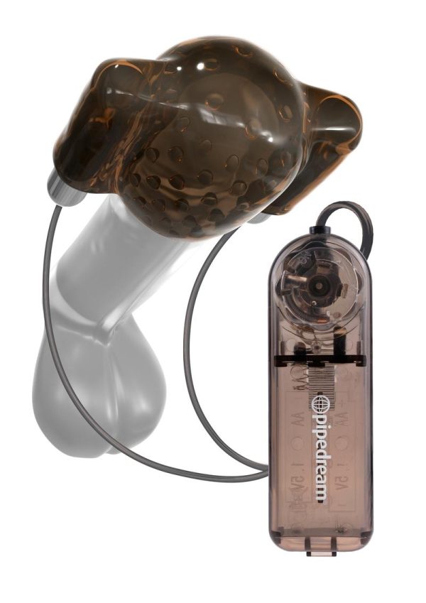 Classix Dual Vibrating Head Teaser with Remote Control - Smoke and Clear