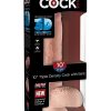 King Cock Plus Triple Density Dildo with Balls 10in - Vanilla