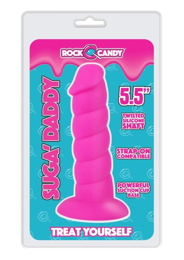 Suga` Daddy Silicone Dildo 5.5in - Pink