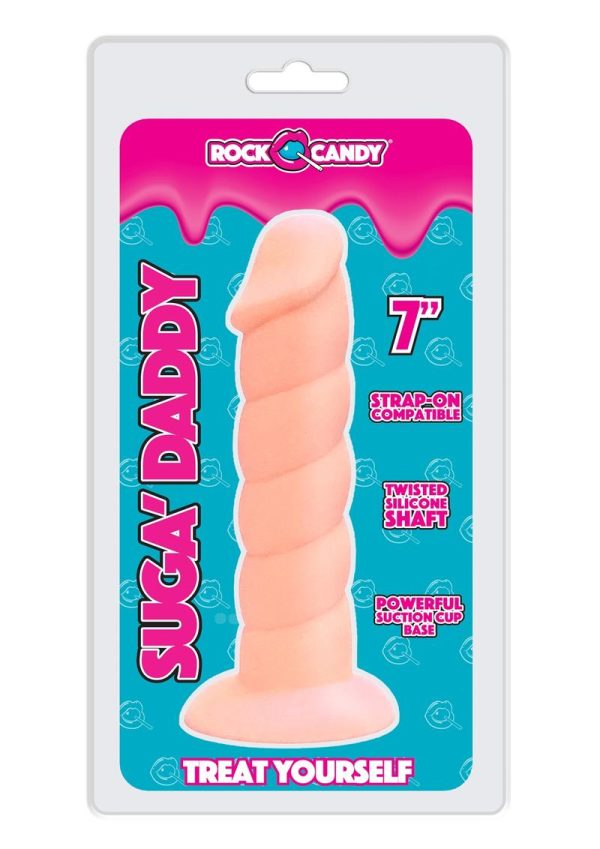 Suga` Daddy Silicone Dildo 7in - Vanilla