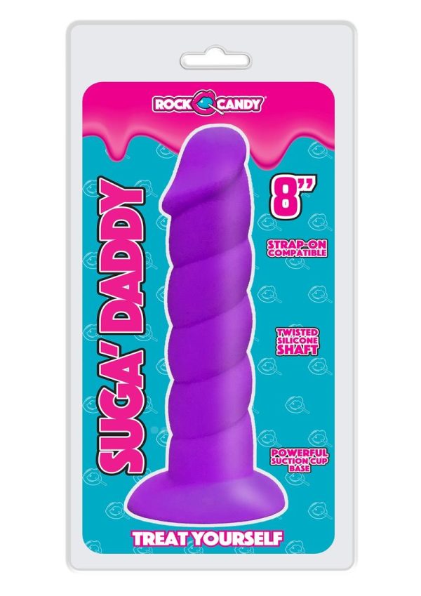 Suga` Daddy Silicone Dildo 8in - Purple