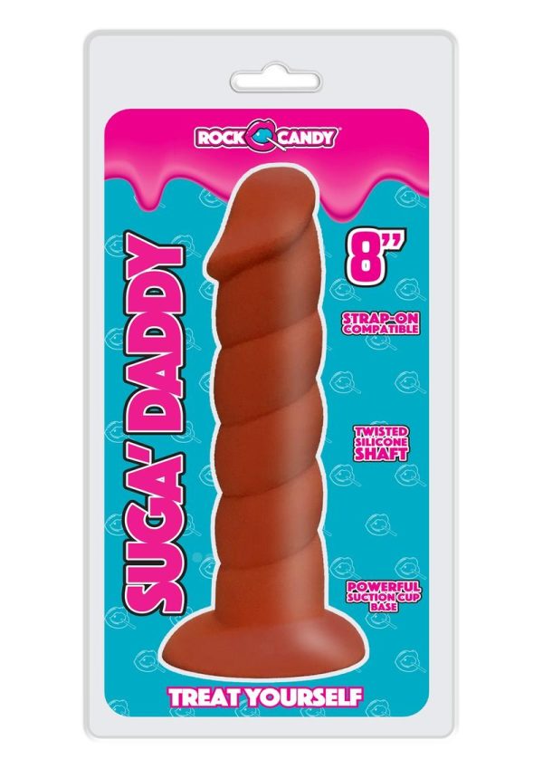 Suga` Daddy Silicone Dildo 8in Chocolate