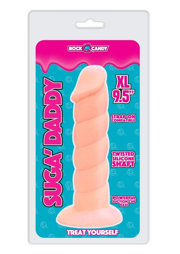 Suga` Daddy Silicone Dildo 9.5in - Vanilla