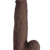 Realcocks Dual Layered #9 Bendable Thick Dildo 9in - Chocolate