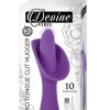 Devine Vibes Vibro Tongue Clit Hugger Rechargeable Silicone Vibrator - Purple