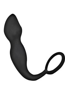 Anal-Ese Collection Butt Plug Silicone Cock Ring - Black