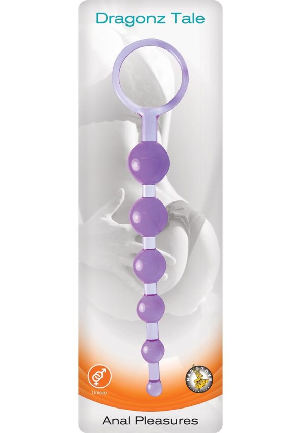 Dragonz Tale Anal Pleasures Silicone Anal Beads - Purple