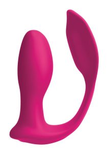 3Some Double Ecstasy Silicone Rechargeable Vibrator with Remote Control - Pink