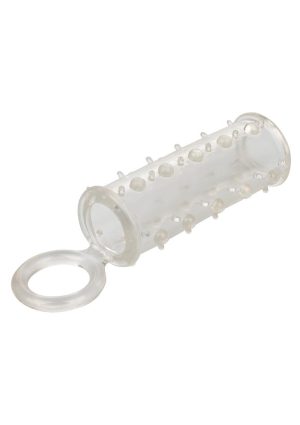 Sensation Enhancer Penis Sleeve with Scrotum Support - Clear