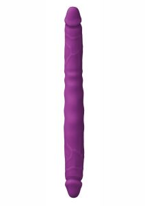 Colours Double Pleasures Silicone Double Dildo 12in - Purple