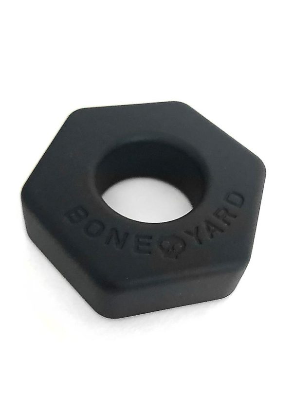 Boneyard Bust A Nut 2X Stretch Silicone Cock Ring Ball Stretcher - Black