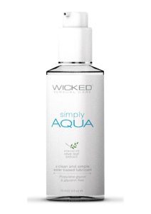 Wicked Simply Aqua Water Based Lubricant with Olive Leaf Extract 2.3oz