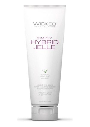 Wicked Simply Hybrid Jelle Lubricant with Olive Leaf Extract 4oz