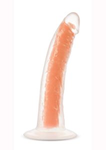 Neo Elite Glow in the Dark Dildo 7.5in - Orange