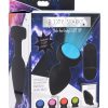 Booty Sparks Silicone Vibrating LED Plug - Medium - Black