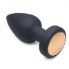 Booty Sparks Silicone Vibrating LED Plug - Medium - Black