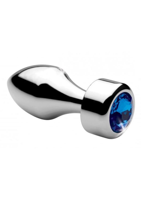 Booty Sparks Weighted Base Aluminum Plug Gem - Small - Blue
