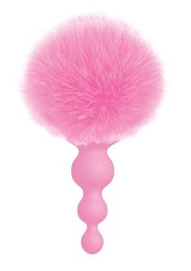 The 9`s - Cottontails Silicone Beaded Bunny Tail Butt Plug - Pink