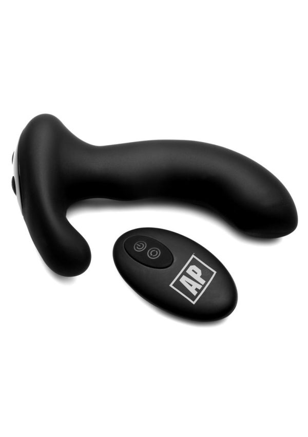 Alpha-Pro P-MASSAGE Prostate Stimulator with Stroking Bead - Black