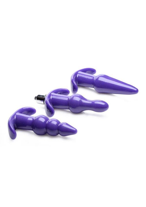 Frisky Thrill Trio Anal Plug Set - Purple