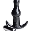 Frisky Rolling Noir Bumpy Vibrating Anal Plug - Black