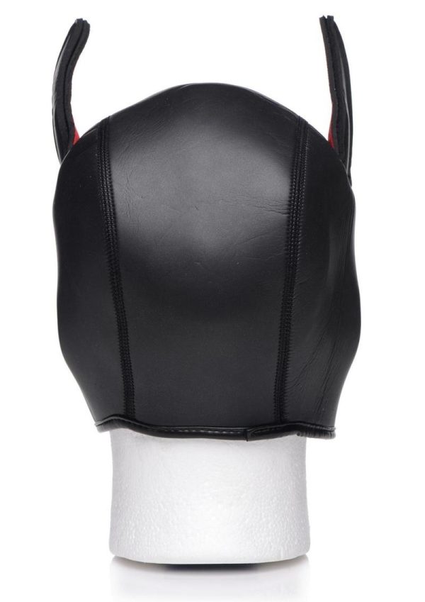 Master Series Spike Neoprene Puppy Hood - Red and Black