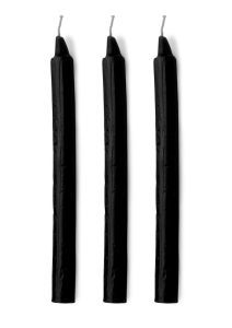 Master Series Dark Drippers Fetish Drip Candles (set of 3) - Black