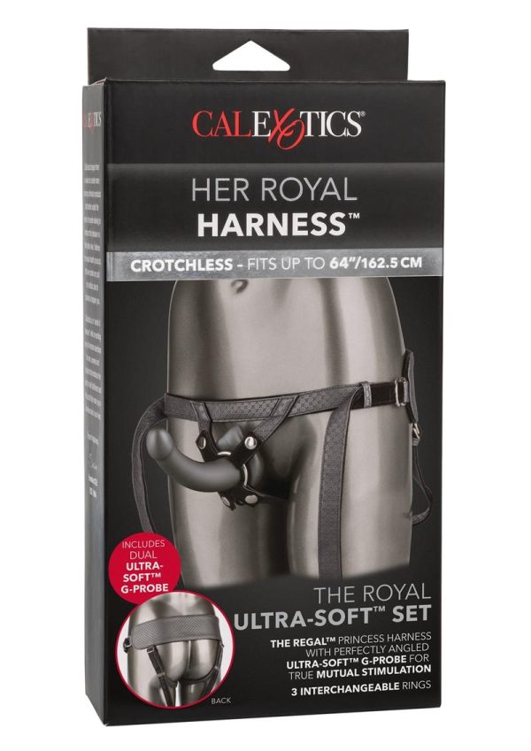 Her Royal Harness The Royal Ultra-Soft Set Adjustable Harness with ME2 Silicone G-Probe - Gray