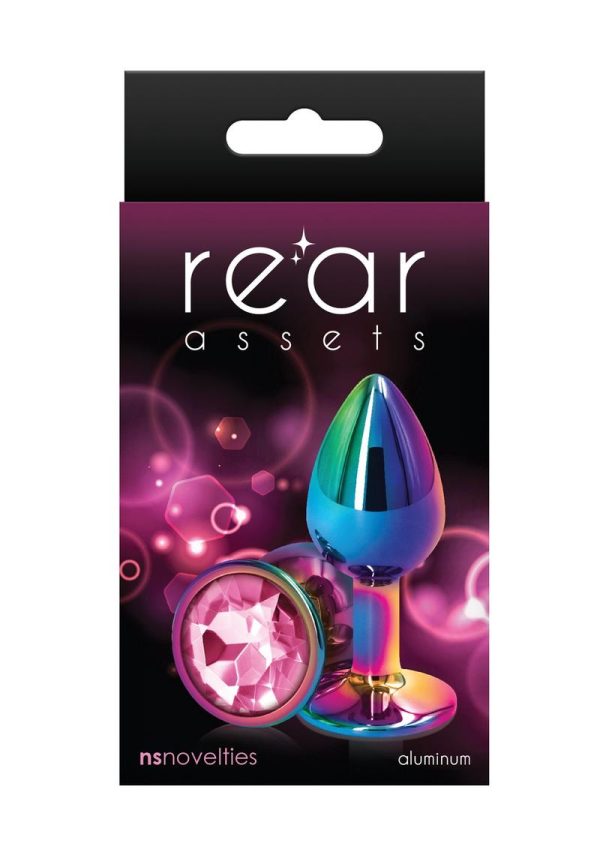 Rear Assets Multicolor Anal Plug - Small - Pink