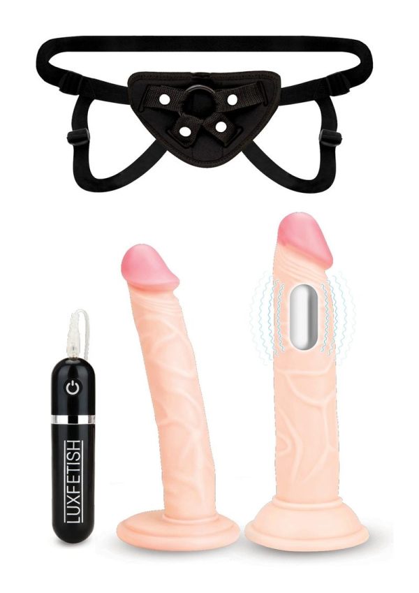 Lux Fetish Strap On Pegging Set with Remote Control (3 piece set)