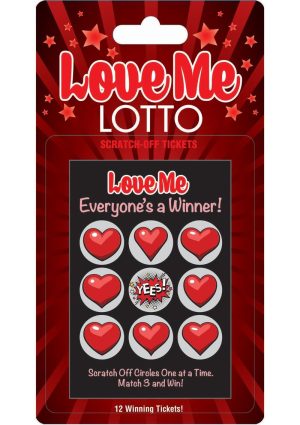 Love Me Lotto Scratch Off Tickets (12 Per Pack)