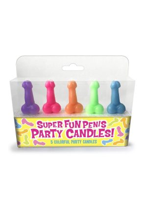 Candyprints Super Fun Penis Candles Assorted Colors (5 Per Pack)