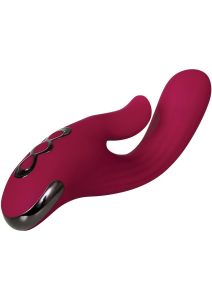 Red Dream Rechargeable Silicone Vibrator - Burgundy