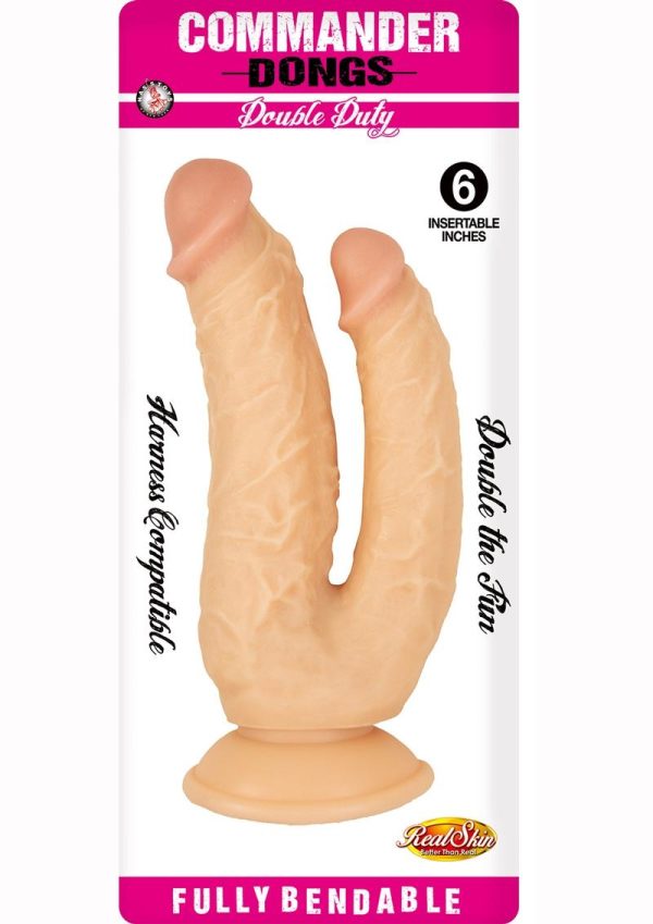 Commander Dongs Double Duty Bendable Dildo 6in - Vanilla