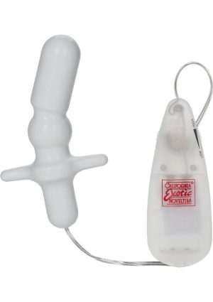 Pocket Exotics Anal T Vibrating Butt Plug - Ivory