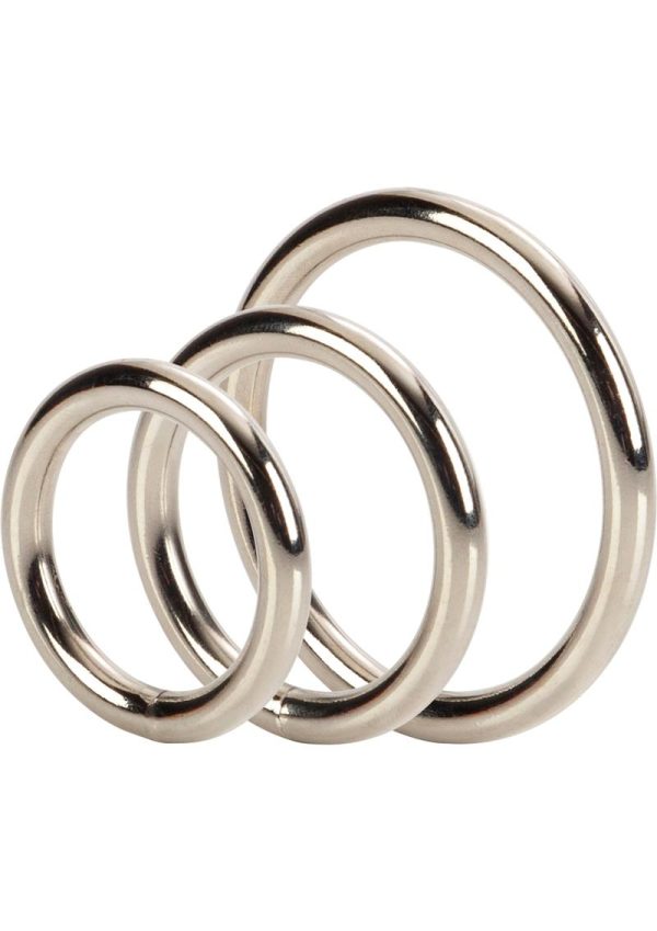 Silver Cock Rings (3 Piece Set) - Silver